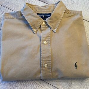 Ralph Lauren Men's Beige Button Down Shirt